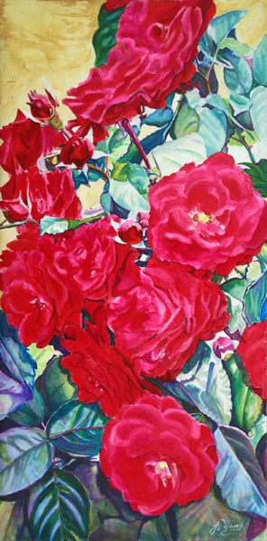 Bundle of Roses by Larry Downs
