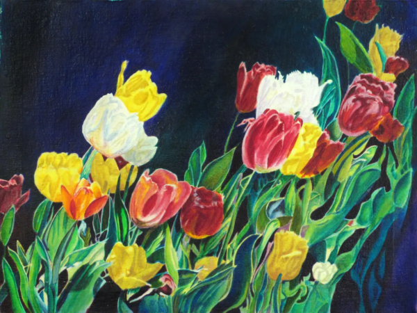 Tulips in the Breeze by Larry Downs